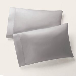 Ralph Lauren Organic Sateen Cotton King Pillowcase Set (2) Platinum $130 NWT